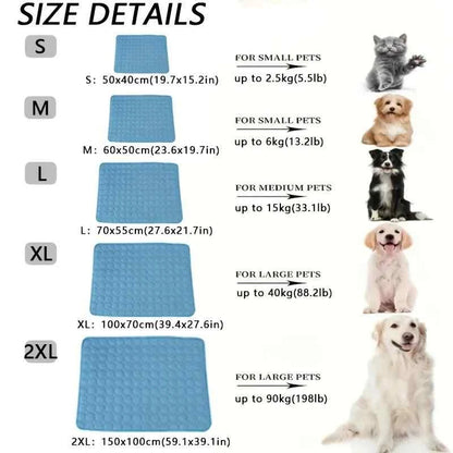 Small Big Dogs Summer Pet Cold Bed Cat Sofa Ice Pad - Pet Bed Dog Cooling Mat Extra Large Durable Blanket for Small Big pet