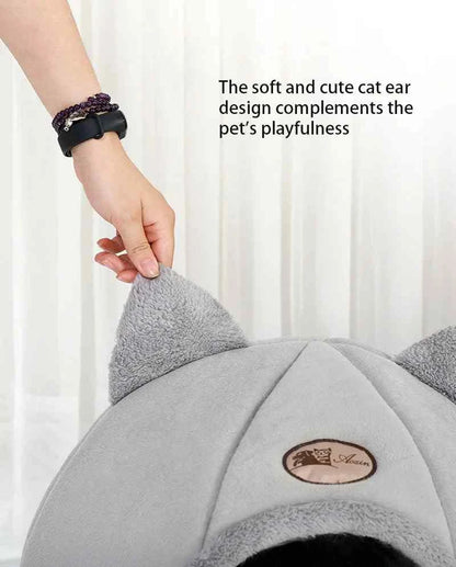 Deep Sleep Comfortable Winter Cat Bed Small Dog House Indoor Cozy Cave Nest Mat Basket - Cat Bed Deep Sleep Comfortable Winter Cat Bed Small Dog House Indoor