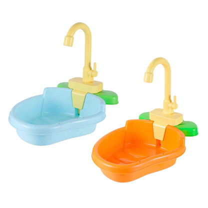 Perch Bird Shower Bowl & Bathtub Cage Accessories - Bird Toy Parrot Bath Basin with Perch Bird Shower Bowl & Bathtub Cage