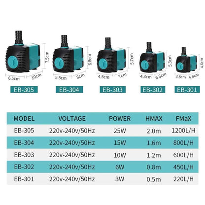 Ultra-Quiet Submersible Water Fountain Pump Filter - Aquarium Pump Filter-Ultra-Quiet Submersible Water Fountain PumpFilter