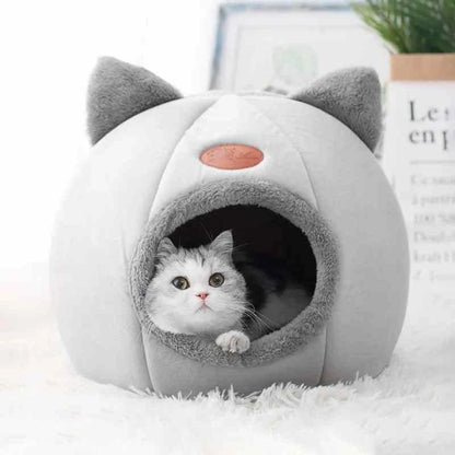 Deep Sleep Comfortable Winter Cat Bed Small Dog House Indoor Cozy Cave Nest Mat Basket - Cat Bed Deep Sleep Comfortable Winter Cat Bed Small Dog House Indoor