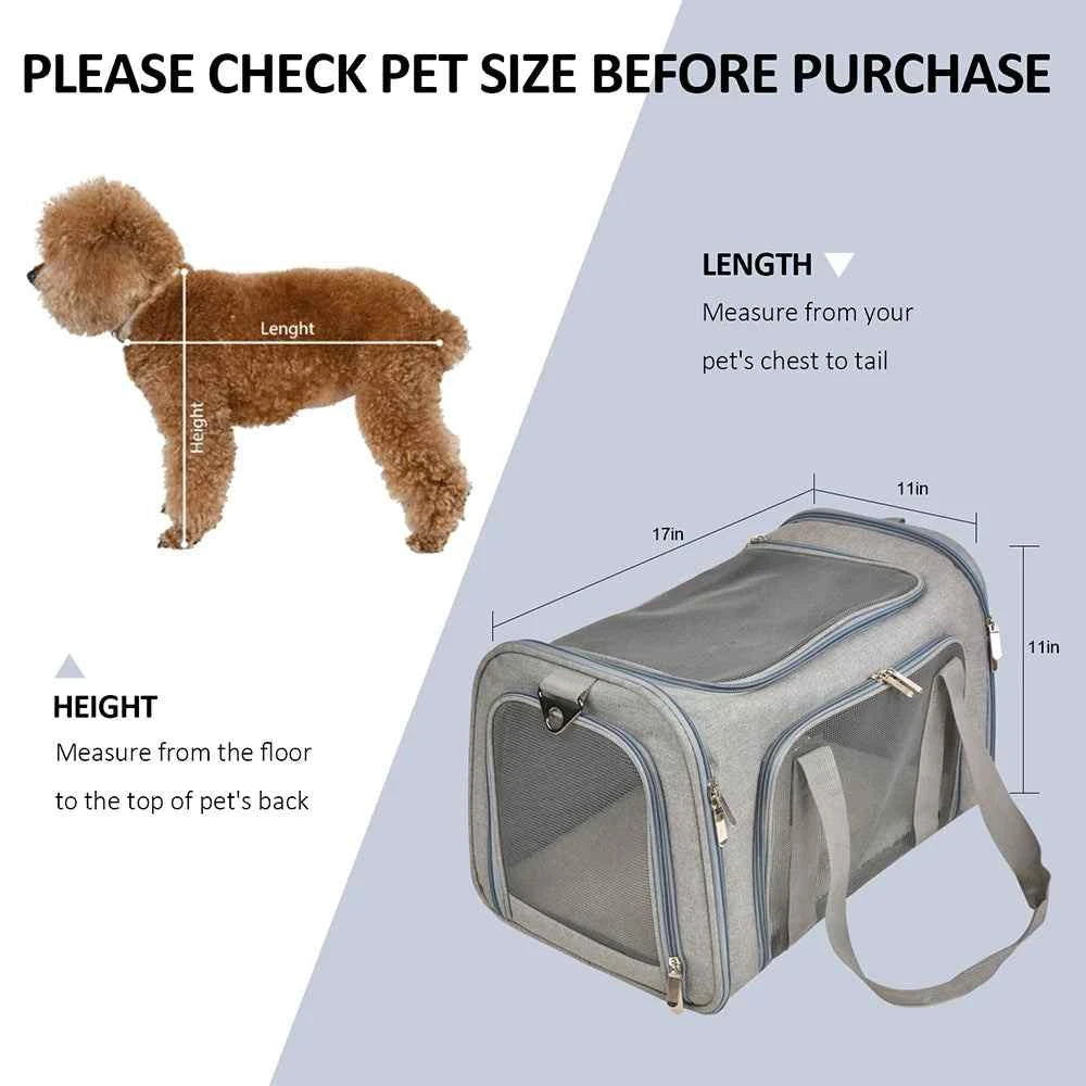 Dog Carrier Bag Soft Side Backpack Cat Pet Carriers Dog Travel Bags Airline Approved Transport - Dog Carrier Backpack Soft Side | Airline Approved Pet Travel Bag style