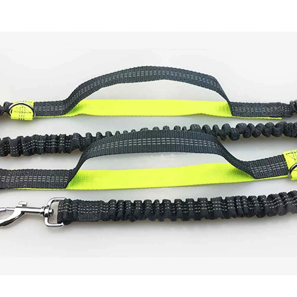 elastic reflective dog leash traction rope metal