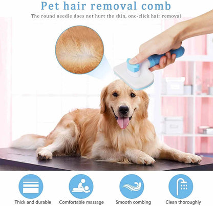 Cat Dog Hair Removal Cleaning Bath Brush Dog Supplies - Dog Brush Hair Remover for Long Hair Pet GroomingComb for Cat Dog Hair