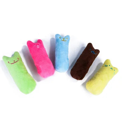 Teeth Grinding Catnip Toys Funny Interactive Plush Cat Toy