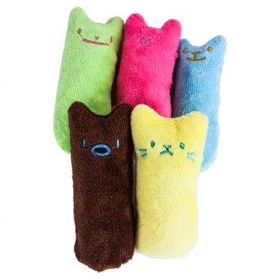 Teeth Grinding Catnip Toys Funny Interactive Plush Cat Toy