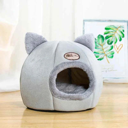 Deep Sleep Comfortable Winter Cat Bed Small Dog House Indoor Cozy Cave Nest Mat Basket - Cat Bed Deep Sleep Comfortable Winter Cat Bed Small Dog House Indoor