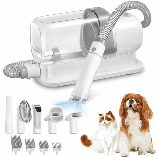 3L Capacity Larger Pet Hair Dust Cup Dog Brush - Dog Grooming Vacuum Kit with 2.3L Capacity Larger Pet Hair Dust Cup Do