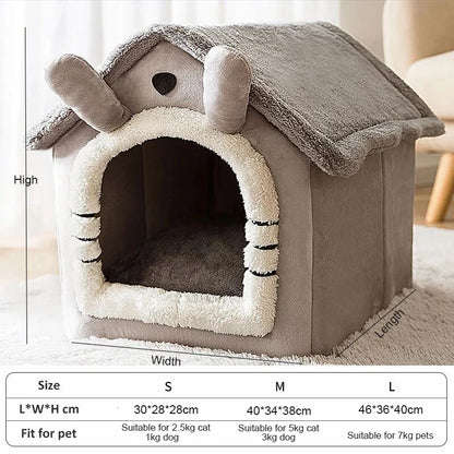 Small Medium Large Pets - Dog House Soft with Removable Cushion Suitable for Small Medium Large 