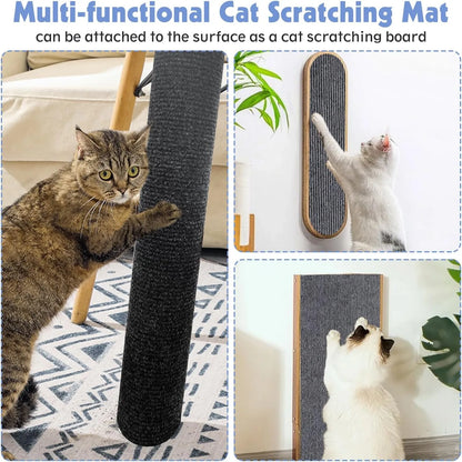 Cat Scratching Mat Cat Carpet with Self-Adhesive Trimmable Cat Scratching Post Carpet, Cat Scratch Furniture Protector