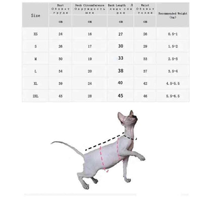 Winter Fashion Hairless Cat Sweater Warm Thickening Sphynx Clothes Home Comfortable Dog Clothes - Cat Clothes-Winter Fashion Hairless Cat Sweater Warm Thickening Sphynx