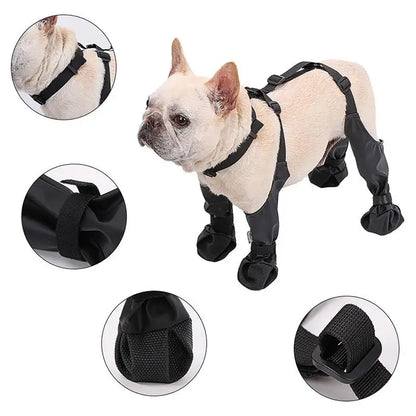 Dog Boots Anti-Slip Dog Shoes with Rugged Rubber Sole