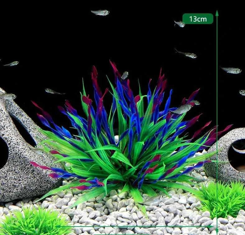 Green Purple Water Grass Viewing Decorations - Water Grass  Aquarium Fish Tank Seaweed Decoration in Green Purple hom