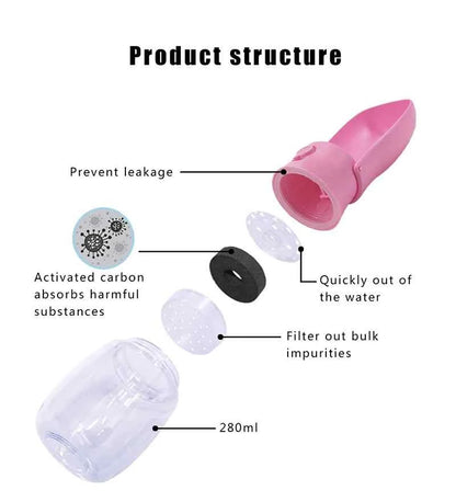 Portable 300ml Dog Water Bottle Original Design Foldable Pet Feeder - Dog Water Bottle - Portable 300ml Original Design Foldable Pet Feeder