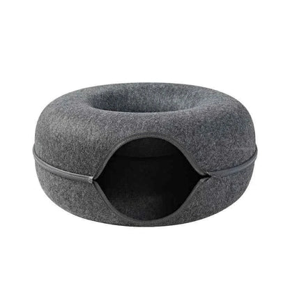 Interactive Donut Cat Bed Toy Tunnel Kitten Sports Equipment Dual- - Cats Bed Interactive Donut Tunnel Toy | Indoor Dual-use Training Toys