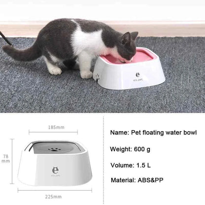 Floating Dog Drinking Water Bowl - Dog Water Bowl Floating Non-Wetting Spill-Proof Dispenser for both