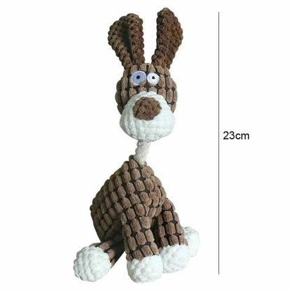 Dogs Puppy Squeaker Plush Bone Molar Dog Training Accessory Fun Pet Toy - Dog Toy Corduroy Chew Toy Donkey Shape for Dogs Puppy Squeaker Plush