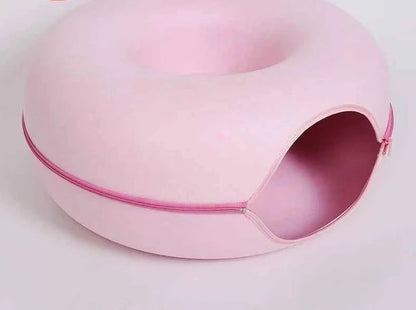 Interactive Donut Cat Bed Toy Tunnel Kitten Sports Equipment Dual- - Cats Bed Interactive Donut Tunnel Toy | Indoor Dual-use Training Toys