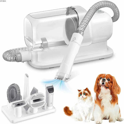 3L Capacity Larger Pet Hair Dust Cup Dog Brush - Dog Grooming Vacuum Kit with 2.3L Capacity Larger Pet Hair Dust Cup Do