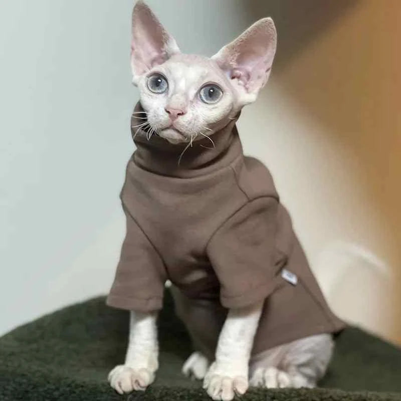 Soft Cotton Sphynx Cat Clothes - Cat Clothes Soft Cotton Sphynx for Baby Kitten Small Dog Ideal  Winter