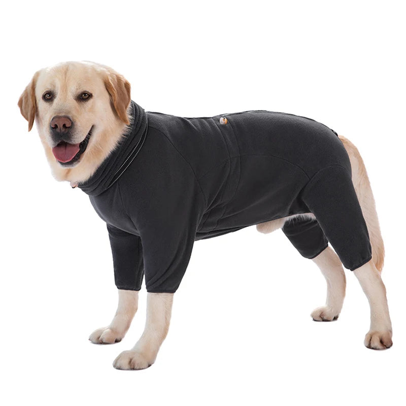 Pet Coat with 4 Legs Reflective Collar