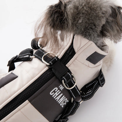 Dog Jacket With Harness Winter Warm