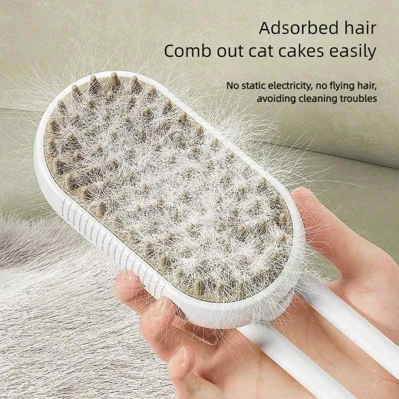 1 Hair Removal Grooming Supplies Steamy Spray Massage Beauty Comb Dog Cat Cleaning Accessory - Cat Steam Brush 3 In 1 Grooming Supplies for Dog & Cat, Cat grooming