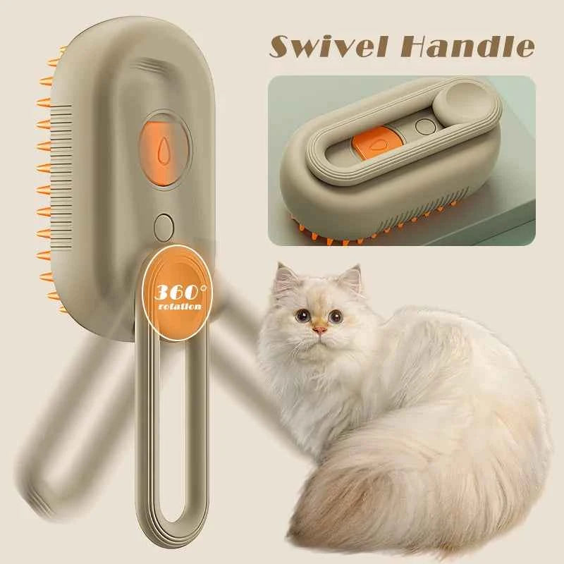 1 Hair Removal Grooming Supplies Steamy Spray Massage Beauty Comb Dog Cat Cleaning Accessory - Cat Steam Brush 3 In 1 Grooming Supplies for Dog & Cat, Cat grooming