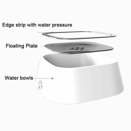 Floating Dog Drinking Water Bowl - Dog Water Bowl Floating Non-Wetting Spill-Proof Dispenser for both