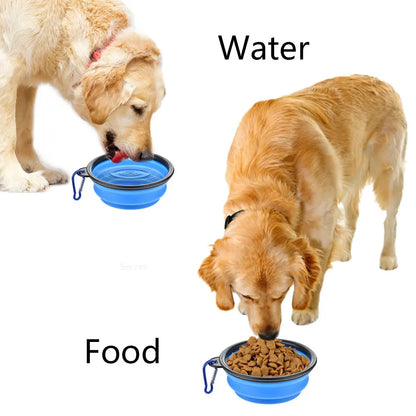 Dog Food Water Bowl Outdoor Camping Travel Portable Folding