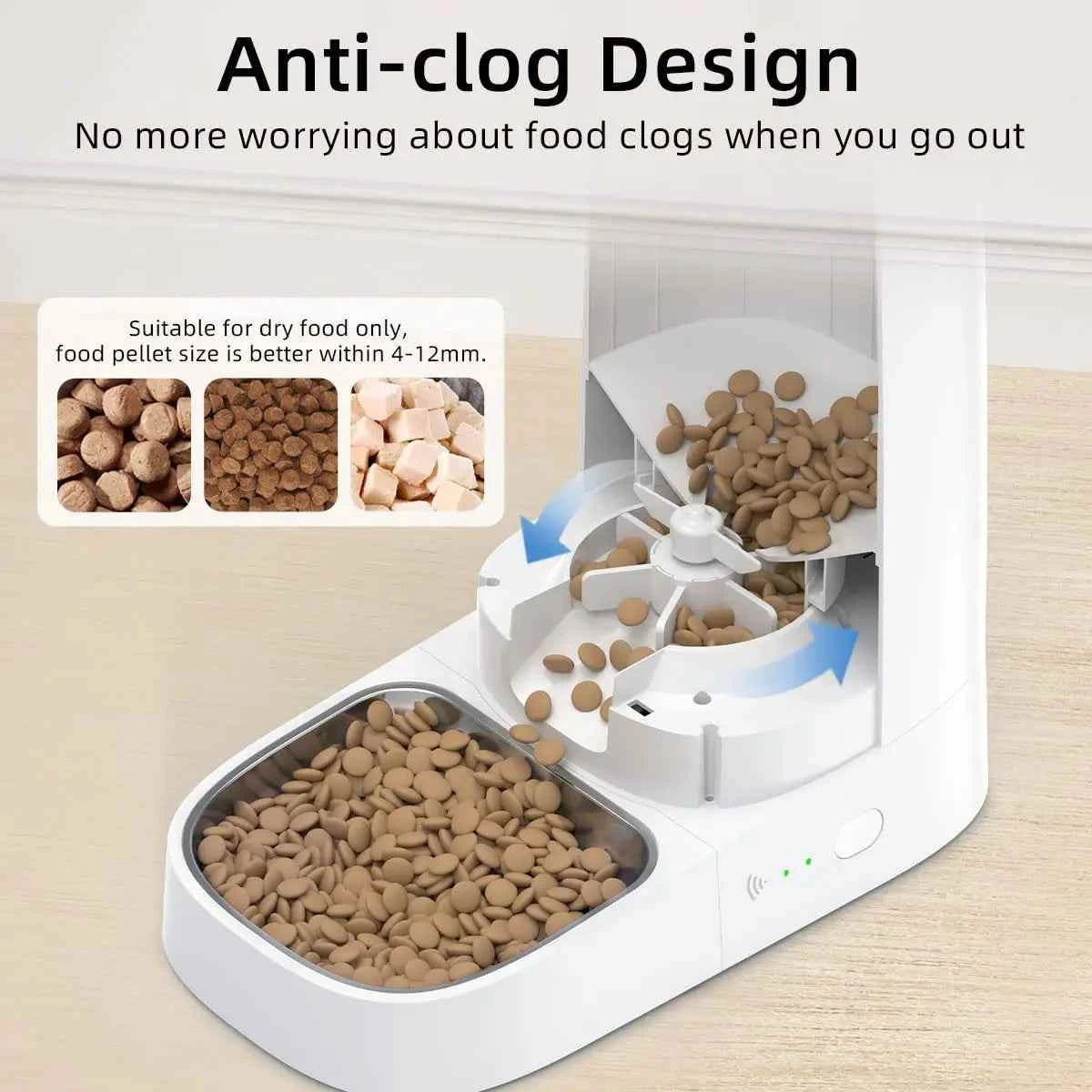 Cat Dog Dry Food Optimization - Automatic Cat Feeder - Remote Control Pet Food Dispenser wifi-enabled