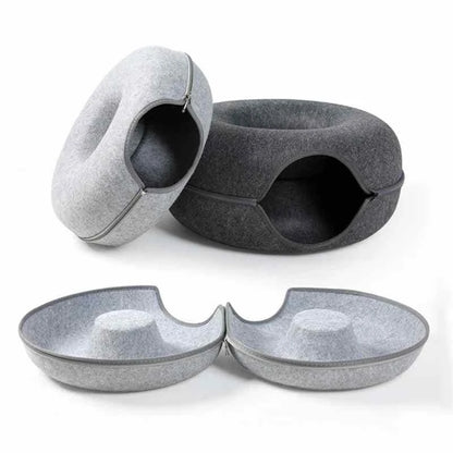 Interactive Donut Cat Bed Toy Tunnel Kitten Sports Equipment Dual- - Cats Bed Interactive Donut Tunnel Toy | Indoor Dual-use Training Toys