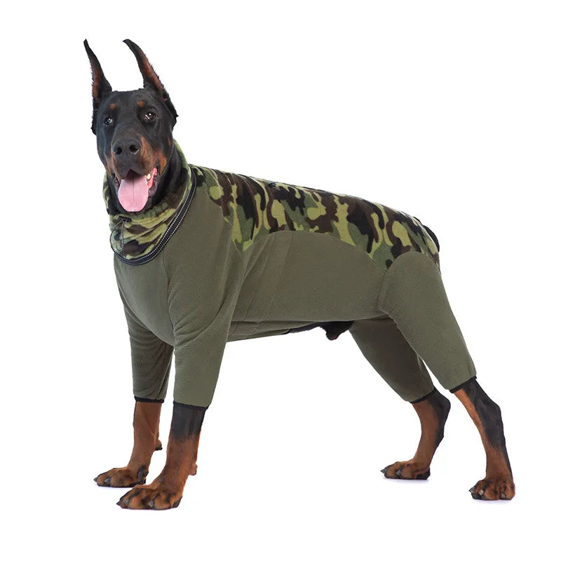 Pet Coat with 4 Legs Reflective Collar