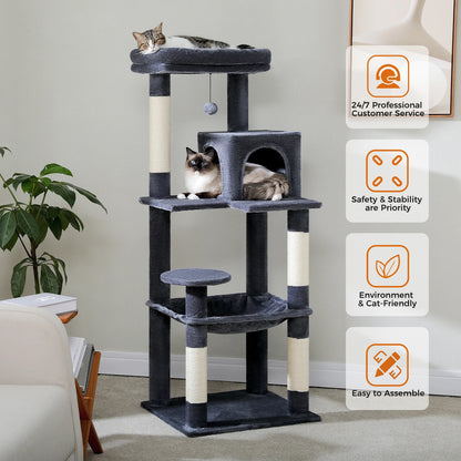 Cat Tree Tower with Condo Scratching