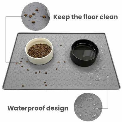 Silicone Pet Placemat Waterproof Dog Food Bowl Mat - Dog Food Mat-Silicone Pet Placemat Waterproof Dog Food Bowl Mat pet