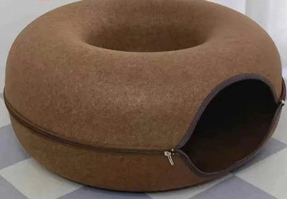 Interactive Donut Cat Bed Toy Tunnel Kitten Sports Equipment Dual- - Cats Bed Interactive Donut Tunnel Toy | Indoor Dual-use Training Toys