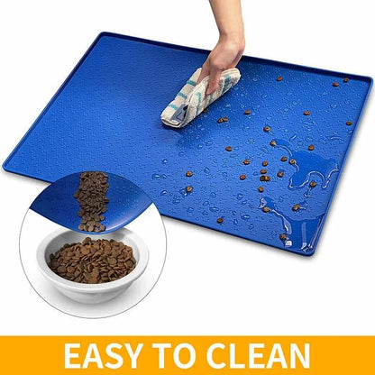 Silicone Pet Placemat Waterproof Dog Food Bowl Mat - Dog Food Mat-Silicone Pet Placemat Waterproof Dog Food Bowl Mat pet