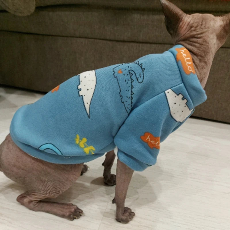 Cat Clothes Autumn Warm Fleece