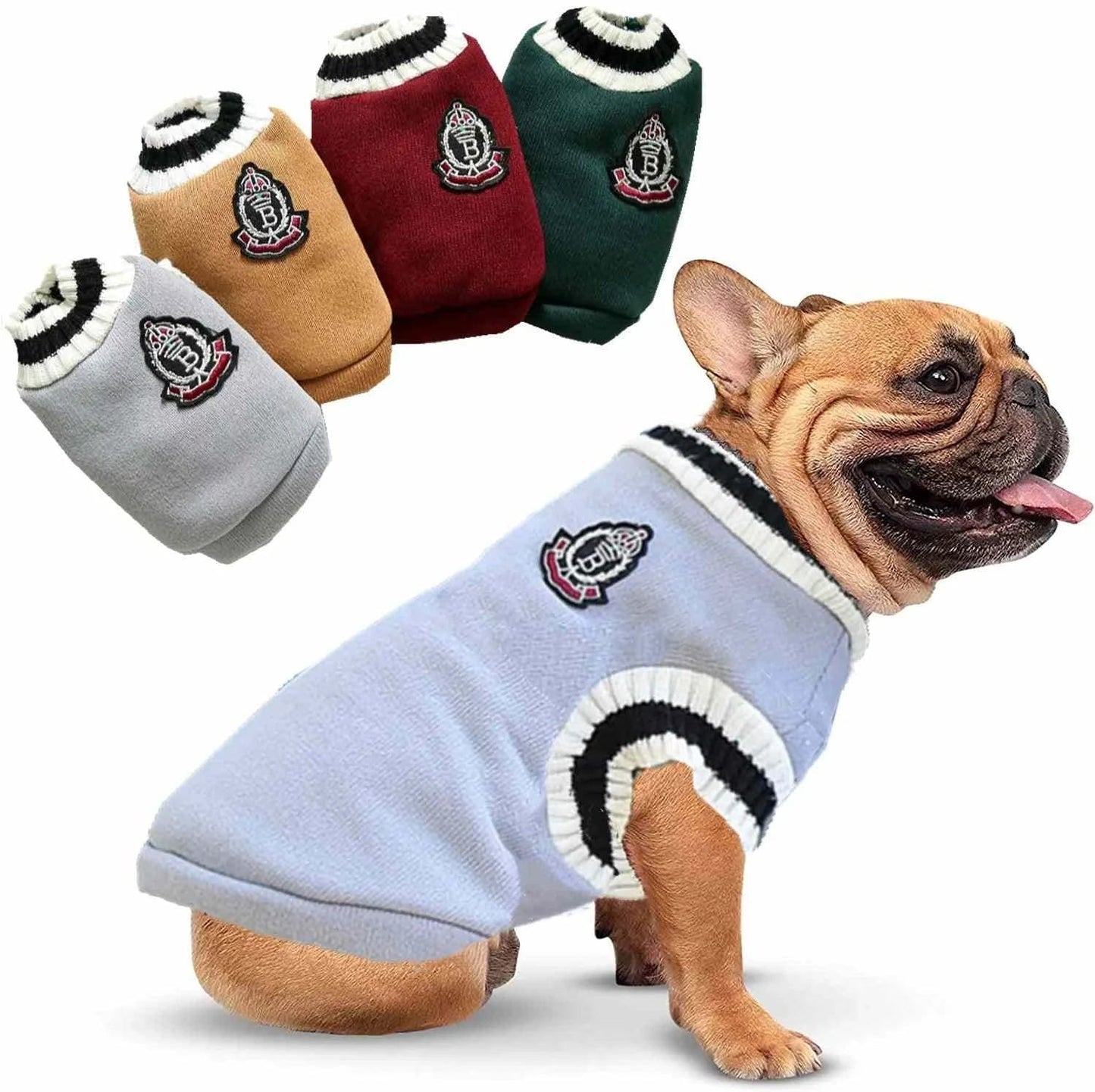 Winter Warm Dog Sweater Teddy Knitted Vest Style Puppy Clothes - Dog Sweater Winter Warm Teddy Knitted Vest Style for Dogs and Cats -