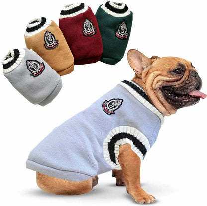 Winter Warm Dog Sweater Teddy Knitted Vest Style Puppy Clothes - Dog Sweater Winter Warm Teddy Knitted Vest Style for Dogs and Cats -