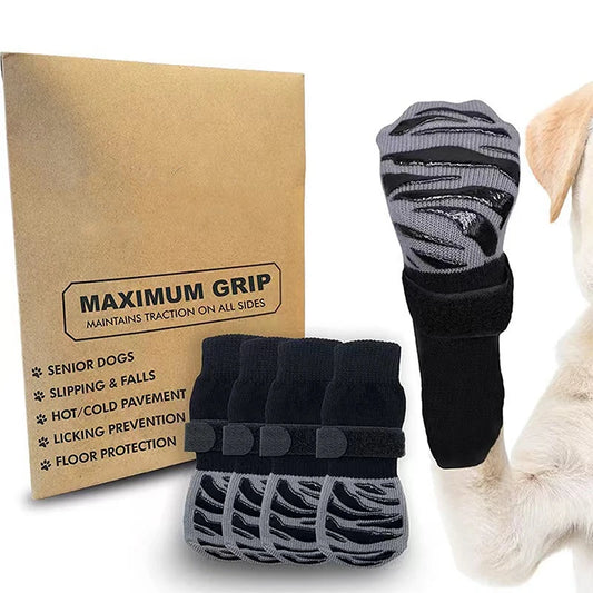 Dog Socks With Straps Traction Control For Indoor On Hardwood Floor