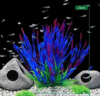 Green Purple Water Grass Viewing Decorations - Water Grass  Aquarium Fish Tank Seaweed Decoration in Green Purple hom