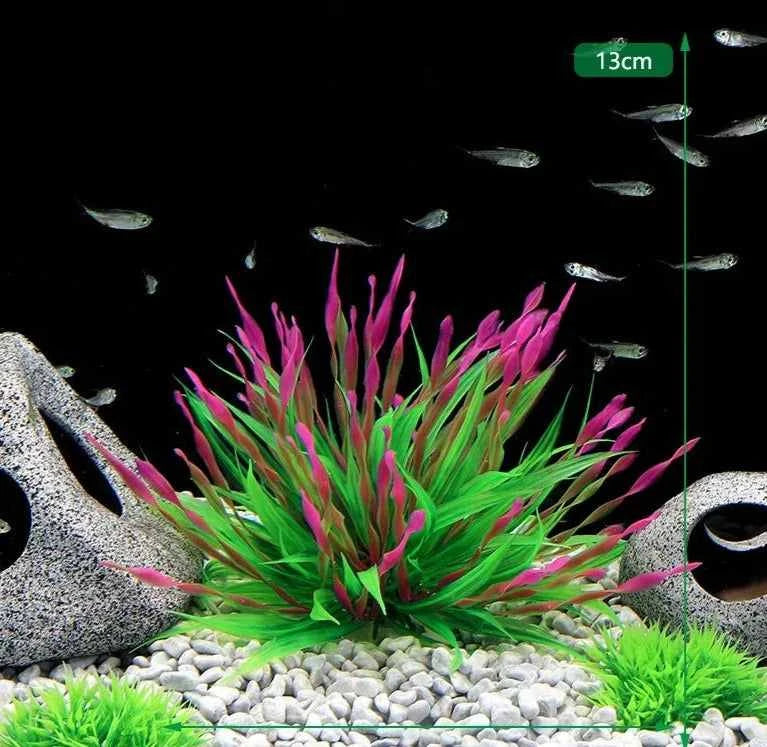 Green Purple Water Grass Viewing Decorations - Water Grass  Aquarium Fish Tank Seaweed Decoration in Green Purple hom