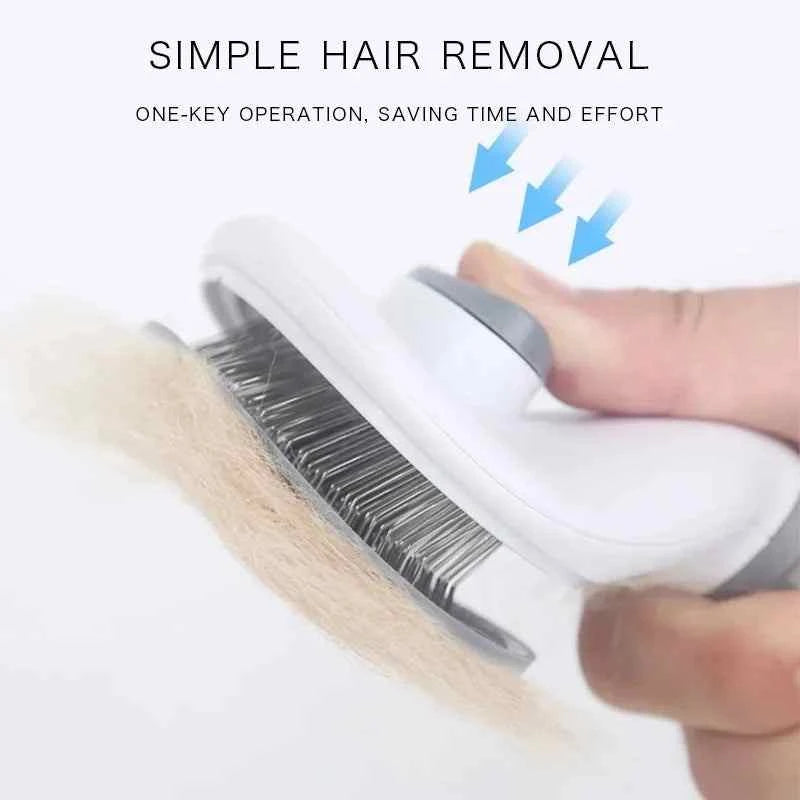 Cleaning Pet Hair Remover Brush - Brushing Grooming Comb Self Cleaning Pet Hair Remover Brush Dogs &Cats