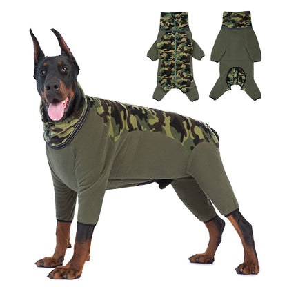 Pet Coat with 4 Legs Reflective Collar