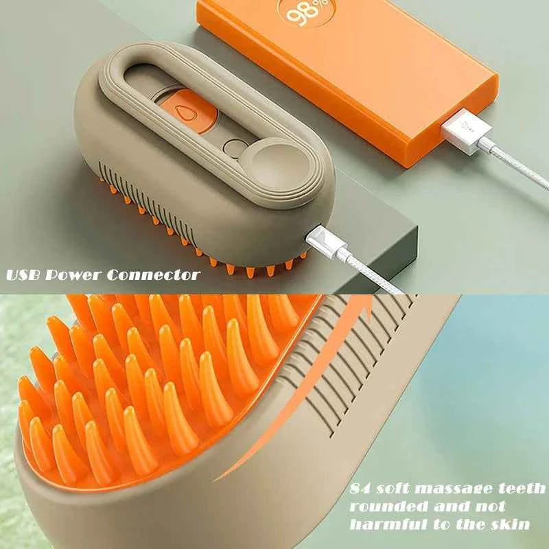 1 Hair Removal Grooming Supplies Steamy Spray Massage Beauty Comb Dog Cat Cleaning Accessory - Cat Steam Brush 3 In 1 Grooming Supplies for Dog & Cat, Cat grooming