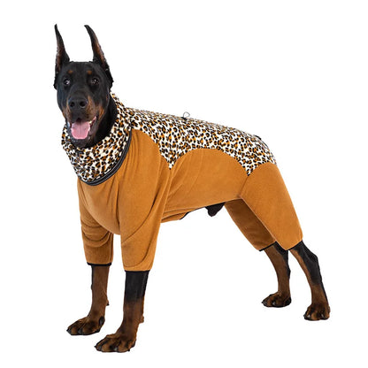 Pet Coat with 4 Legs Reflective Collar