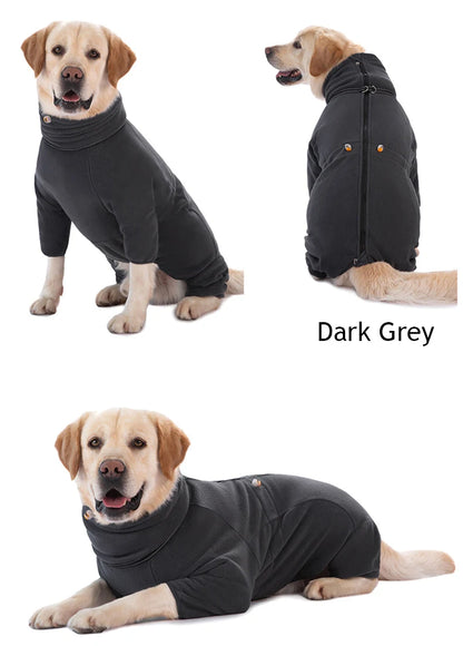 Pet Coat with 4 Legs Reflective Collar