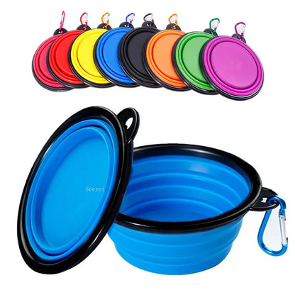 Dog Food Water Bowl Outdoor Camping Travel Portable Folding