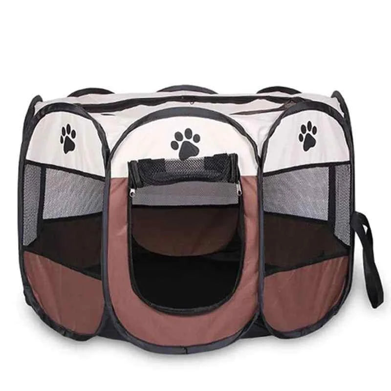 Outdoor Dog Cages Cat Fences Large Size Octagonal Fence - Cat Tent Portable Foldable Pet Tent Kennel Easy to Use Outdoor DogCage